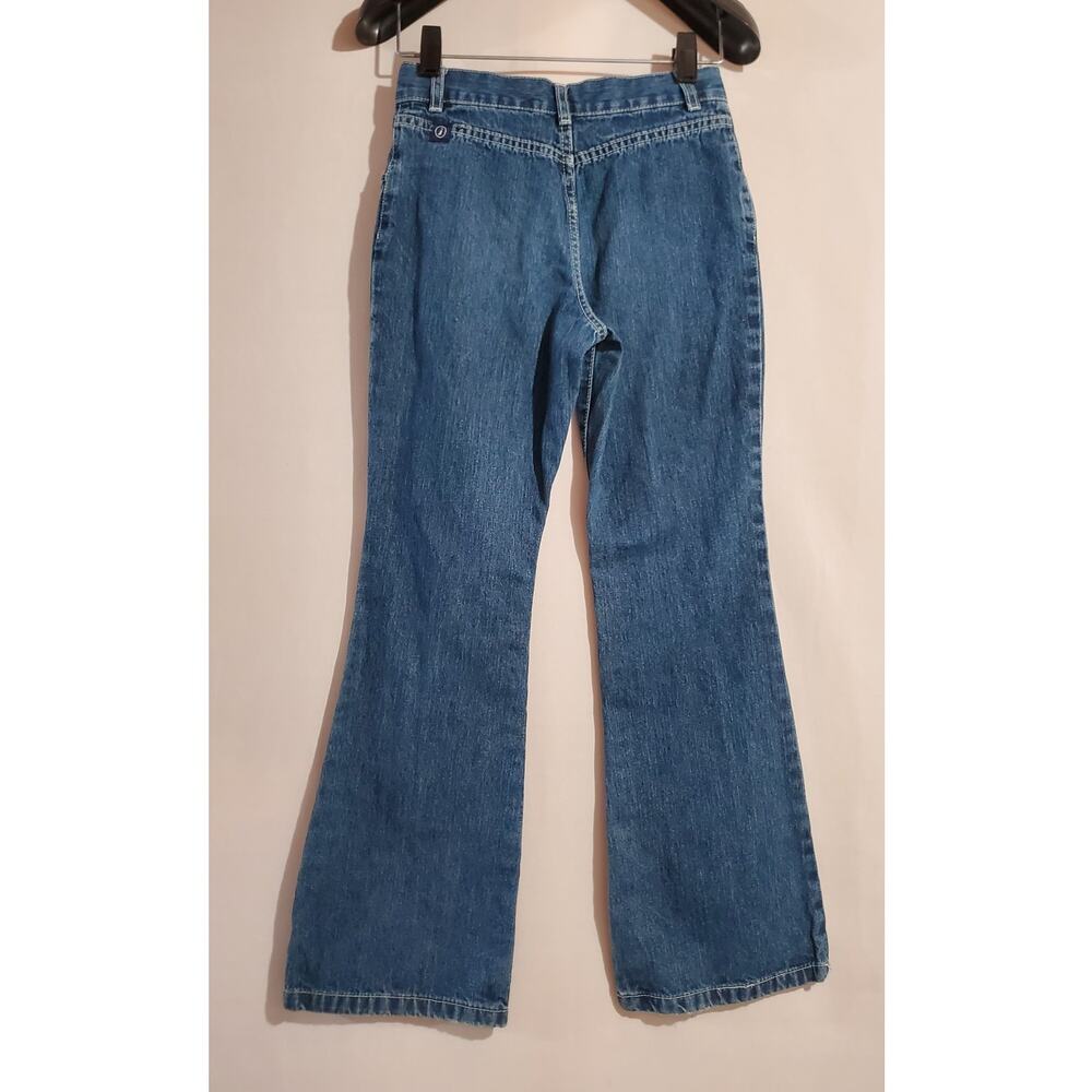 Vtg Jordache Embroidered Flare Hippie Jeans Girls Size 8 Boho 90s Y2K Cotton - Picture 2 of 9